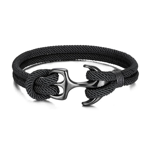 Anchor Rope Bracelet - Black