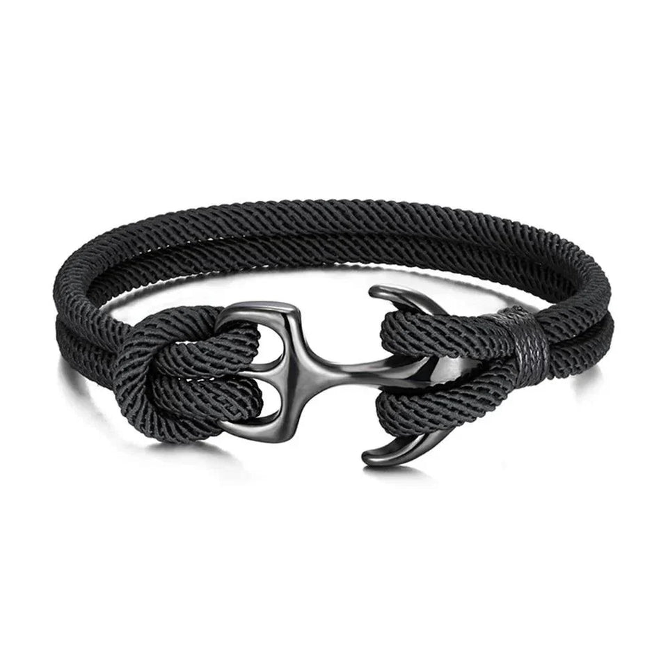 Anchor Rope Bracelet - Black