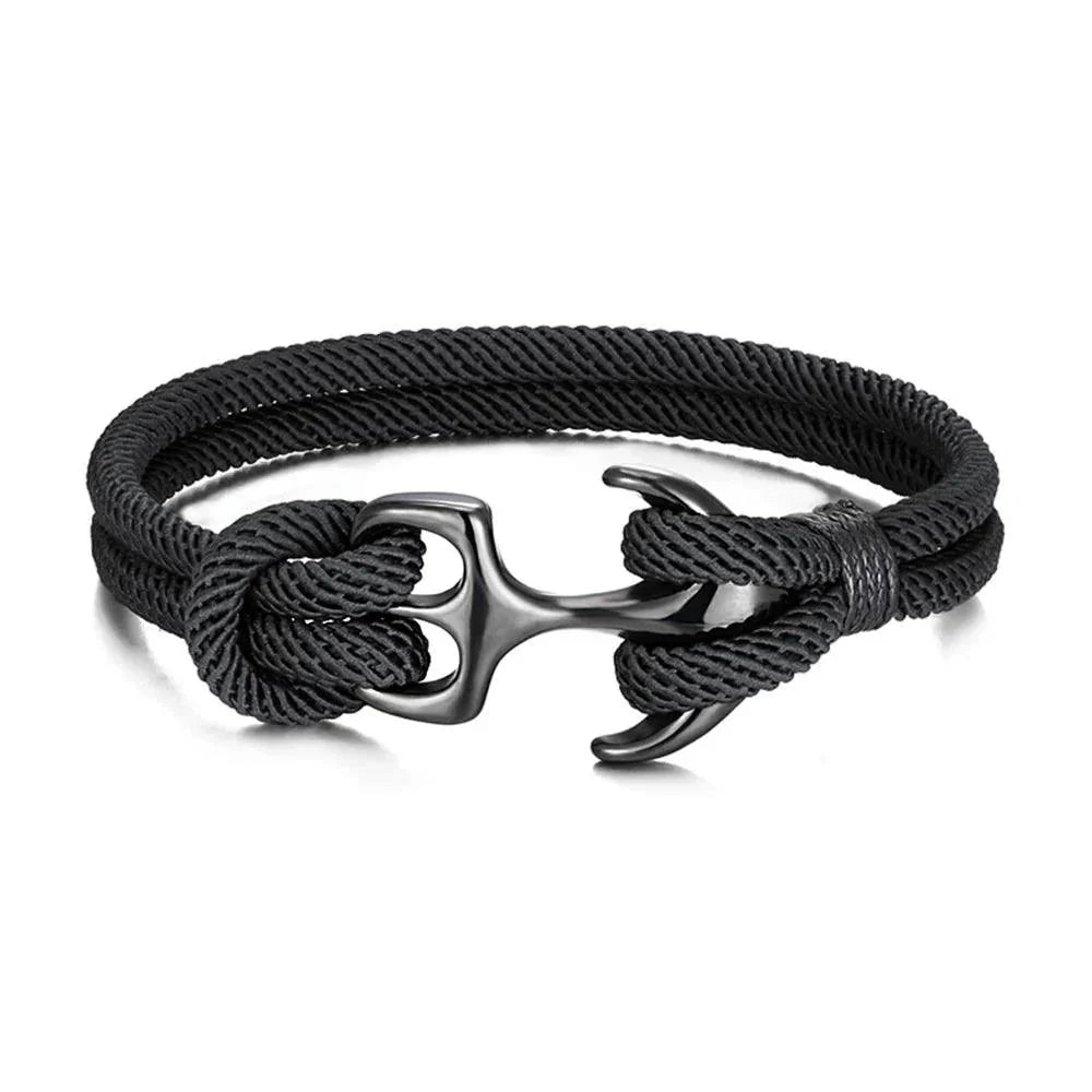 Anchor Rope Bracelet - Black