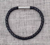 LEATHER BRACELET - BLACK