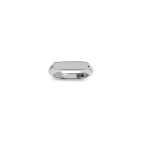 MINIMAL SIGNET RING - SILVER