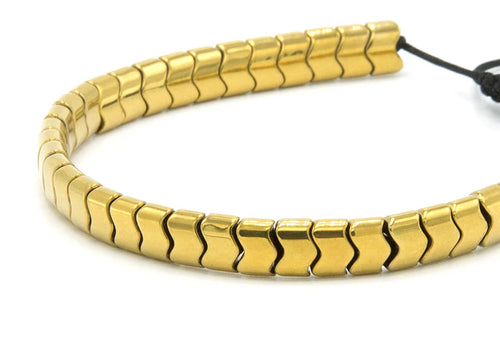 Arrowed stone bracelet– Golden