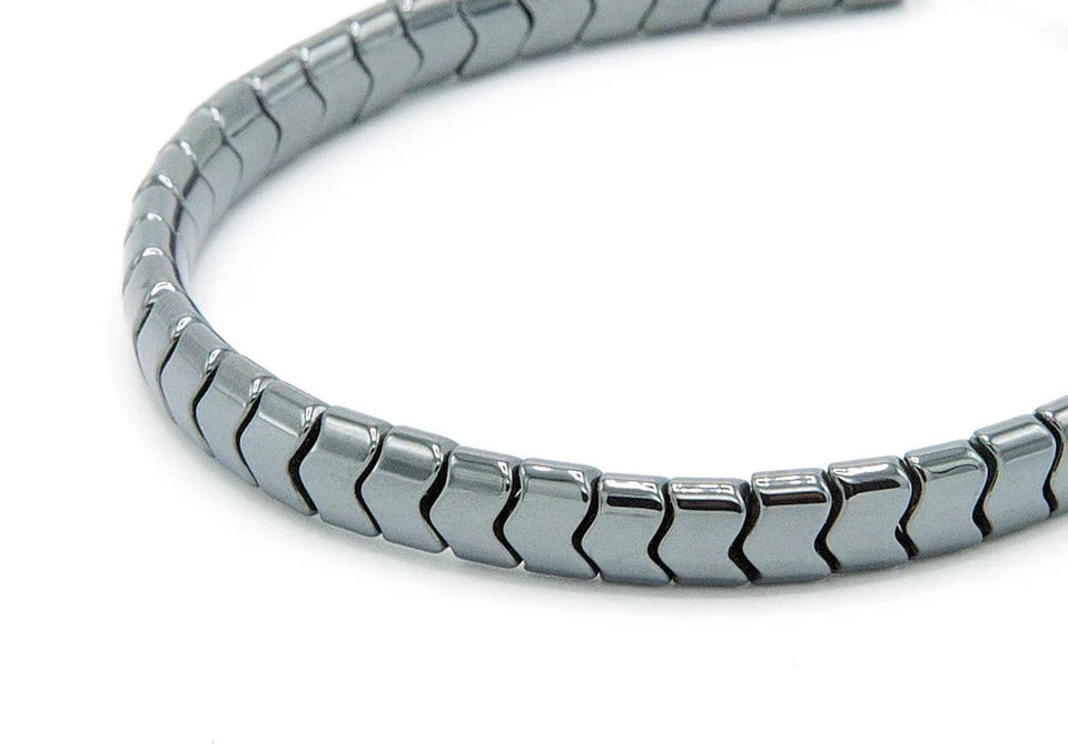 Arrowed stone bracelet– Silver