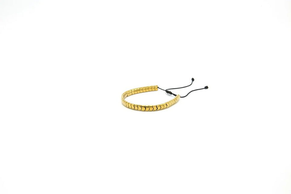 Arrowed stone bracelet– Golden