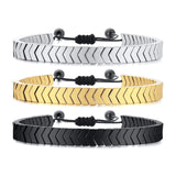 Arrowed stone bracelet – Black